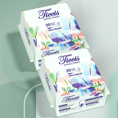 Goede prijs. Ultra dik Wegwerp Super Absorptie Sanitaire Pads 3-D Leak Guard Blauwe chip Vrouwelijke Hygiëne Daggebruik Sanitaire Servetten online