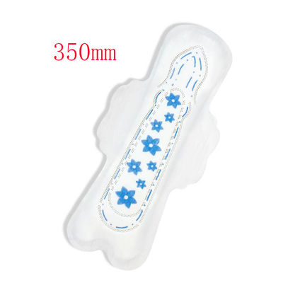 Goede prijs. Groothandel Super Soft White Blue Chip Wegwerp 350mm Sanitaire Pad Voor Vrouw online