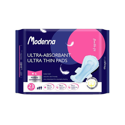Goede prijs. De Strook Katoenen van Chip Sanitary Pads Blue Printing van het vrouwenanion Organische Uiterst dunne Stootkussens online