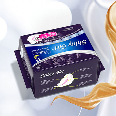 Niet Geweven Sanitaire Stootkussens Biologisch afbreekbare Douane Logo Disposable Female Period Pads
