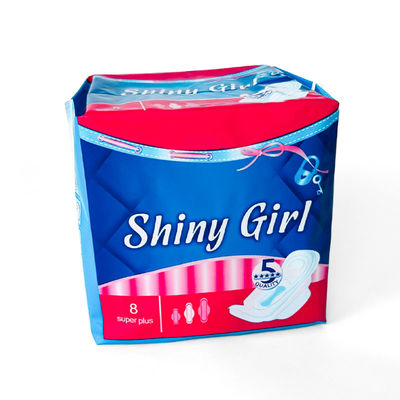 Goede prijs. Hot Sale Oem Brand High Absorbent Cotton Blauwe afdruk Sanitaire Servetten In China Factory online