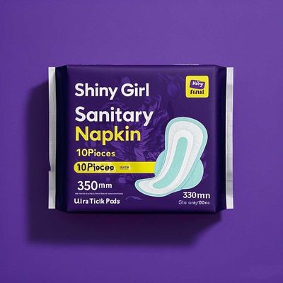 350 mm overnachtingsgebruik dames sanitary napkin pads groothandel zacht ademend wegwerp sanitary napkin